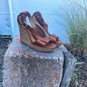 Chloe Sky high wedge platform sandals 36.5 6.5